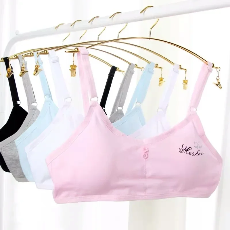 Girls' Bras Developmental Vests Pure Cotton 12-16 Years Old Girls Children  Adjustable Comfortable Girl Bras For Teenage Girl