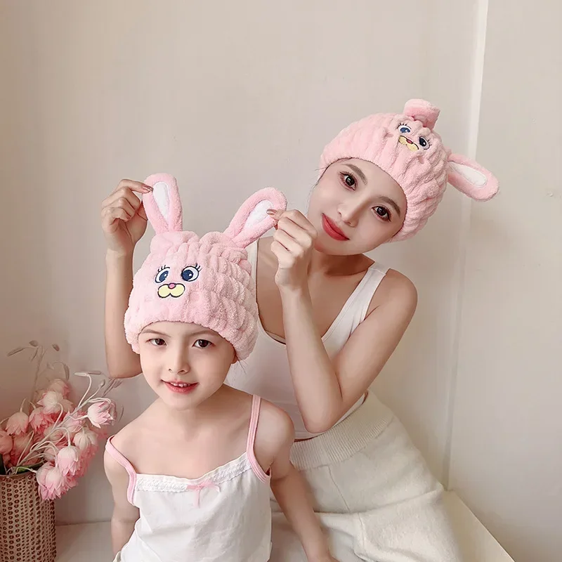 Women's Quick-Dry Microfiber Hair Towel Cap - Super Absorbent Bath Hat