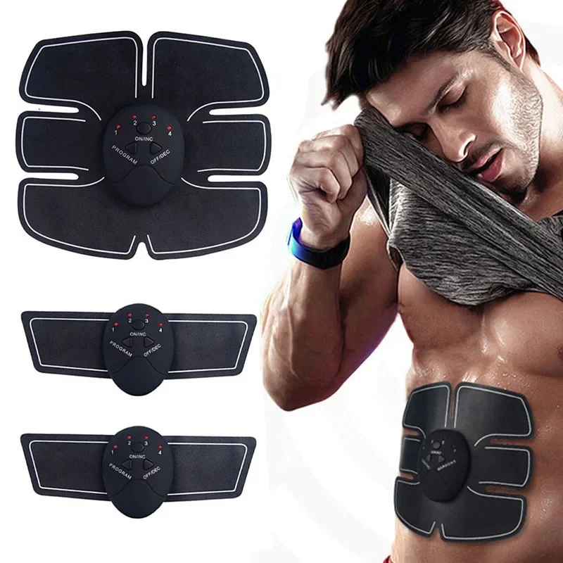 EMS Abdominal Muscle Stimulator Trainer Fitness Home Gym Electro Stimulation Body Slimming Belt Vibration Fitness Massager