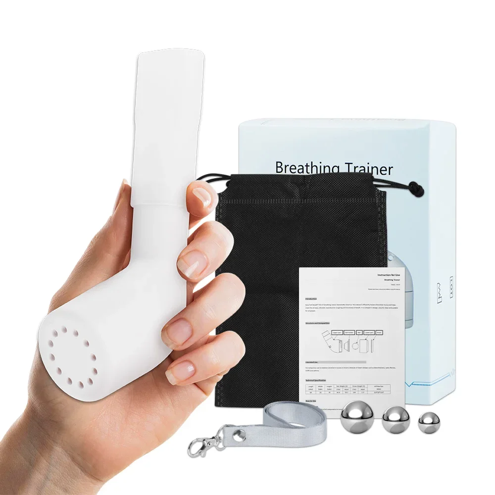 Breathing Trainer Sports Breathing Trainer Portable Lung Capacity Abdominal Breathing Trainer Muscle Exerciser Respiratory Therapy Lung Booster