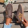 Mix Color Women's Autumn Sneakers Fashion Splicing Flat Heel Vulcanized Shoes Female Lace-Up Non-Slip Pu Leather Casual Shoes 4