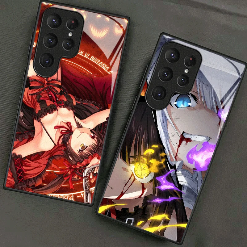 Date A Live Tokisaki Kurumi Shockproof Glass Phone Case - Stylish and Durable Protective Cover