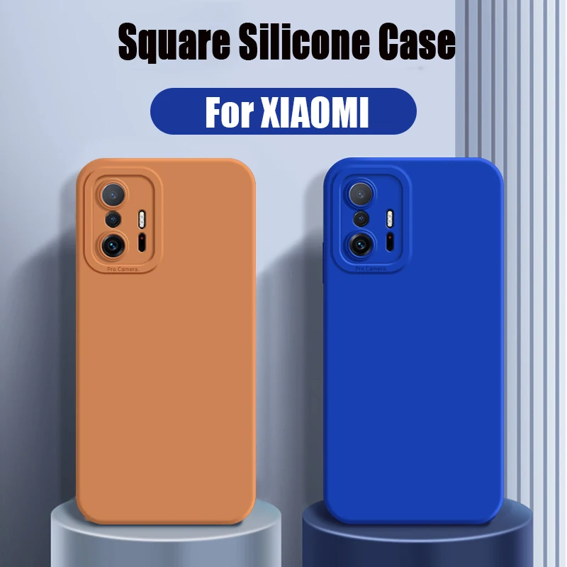 Coque de téléphone carrée mate Candy pour Xiaomi Mi 11 Lite 5G NE Coque en silicone So pour Xiaomi 12 Pro 12X Mi 11T 10T Pro 11 Lite_voghion.com