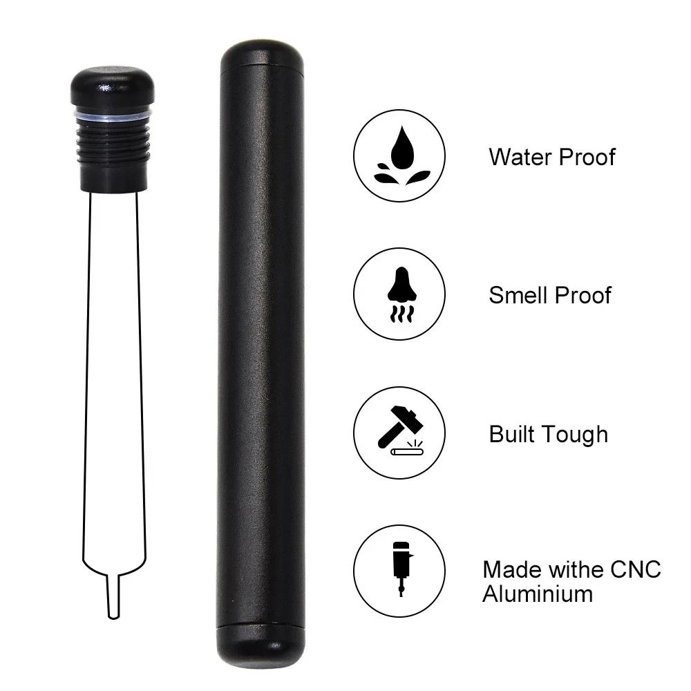 Compact Airtight Aluminum Tube - 4.5-Inch Lightweight Design