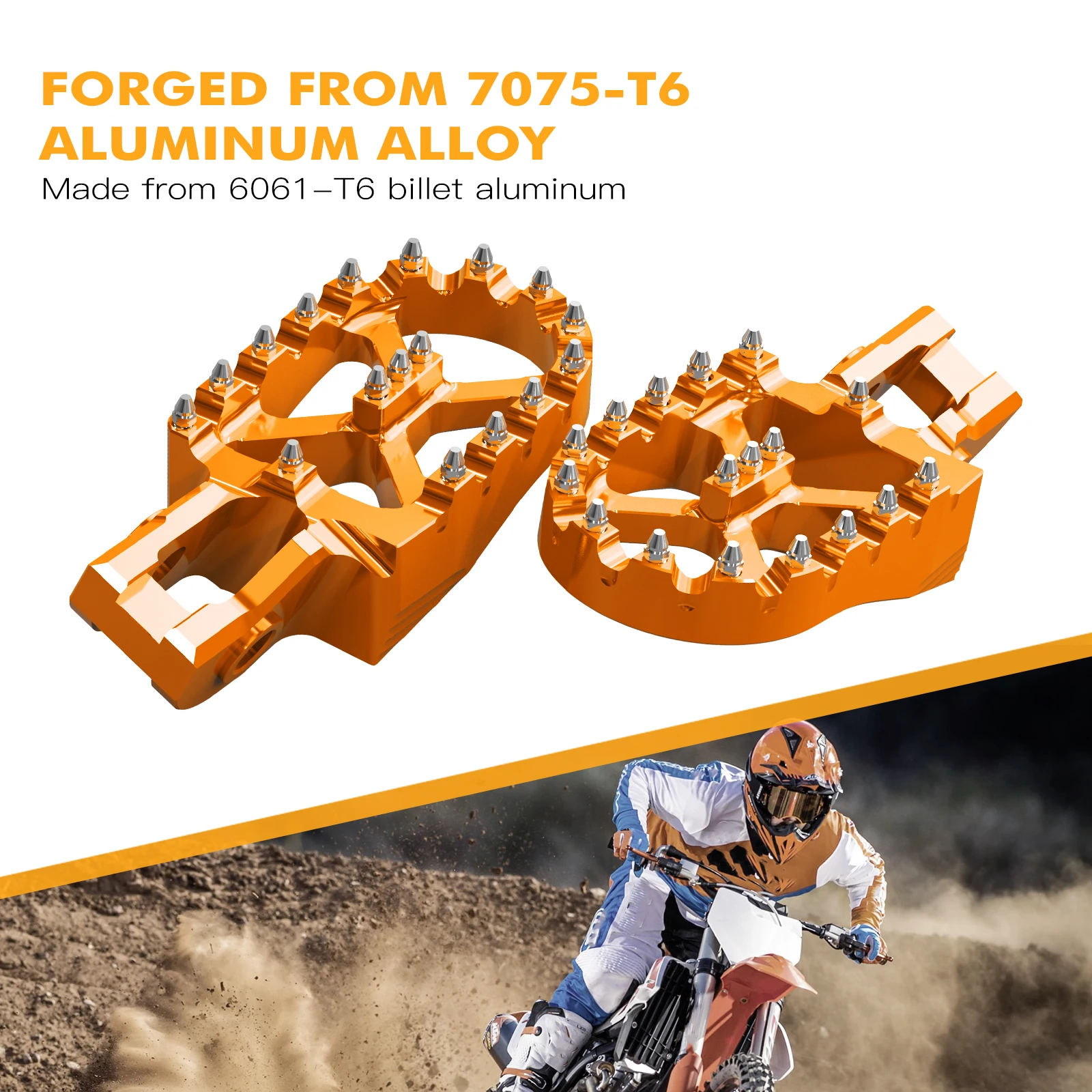 Foot Pegs Footrest Pedal 57mm For KTM-EXC300 EXC EXCF XCW 125 150 250 300 350 400 450 500 SX SXF XC XCF-SX85