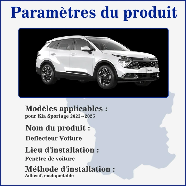 Déflecteur de pluie pour Kia Sportage NQ5 2023 2024 2025, couverture de  visière de fenêtre de voiture, garde anti-pluie Chuvento, coupe-vent,  accessoires de voiture - AliExpress