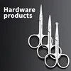 1pc Stainless Steel Portable Round Head Curved Mustache Nose Ear Hair Remover Scissor Trimmer Safety Eyebrow Beauty Scissors 2