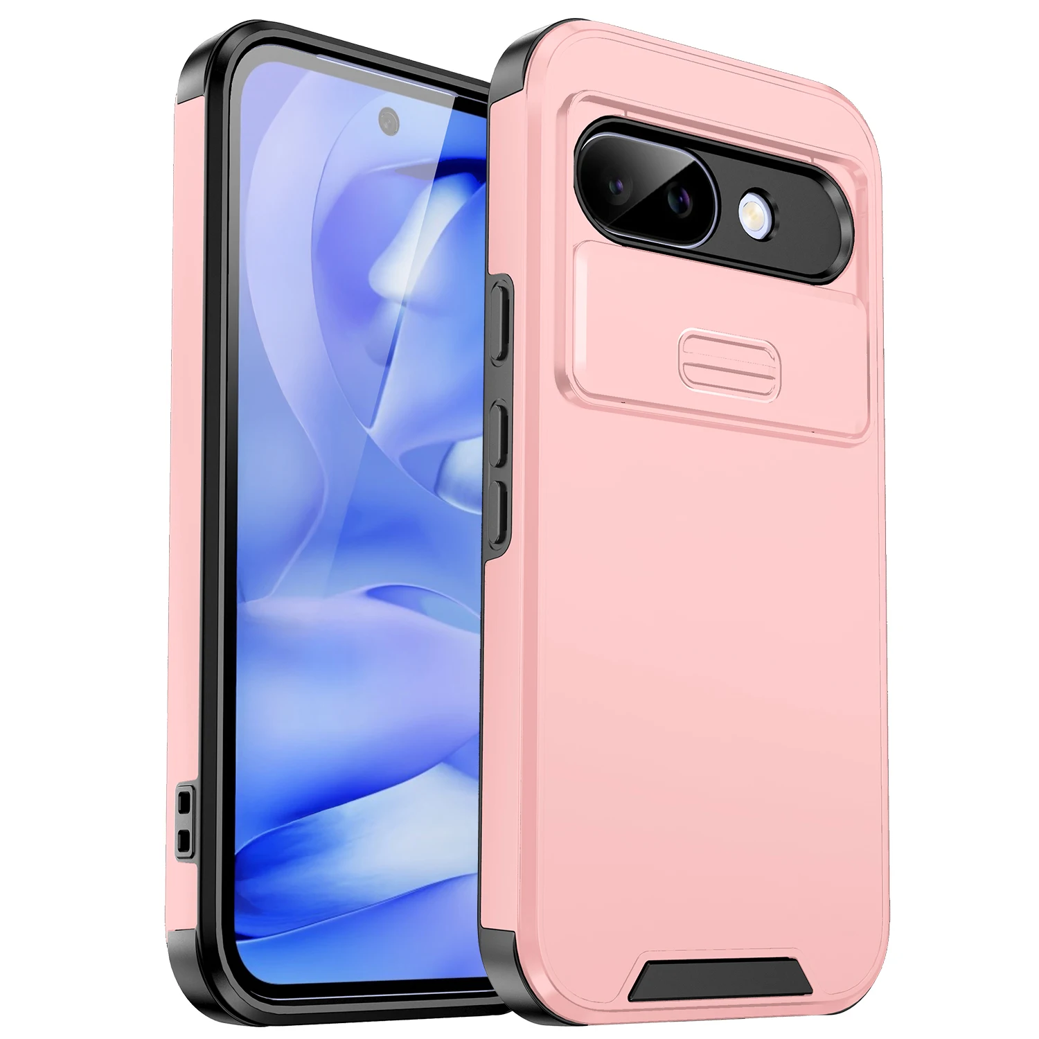 Enhanced Camera Slide Protective Phone Case - Wireless Charging Compatible, Durable Armor Cover.