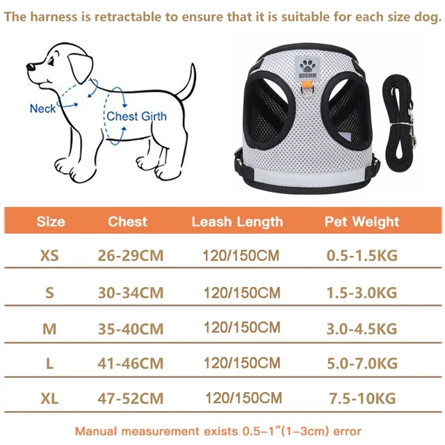 Reflective Safety Dog Harness & Leash 4