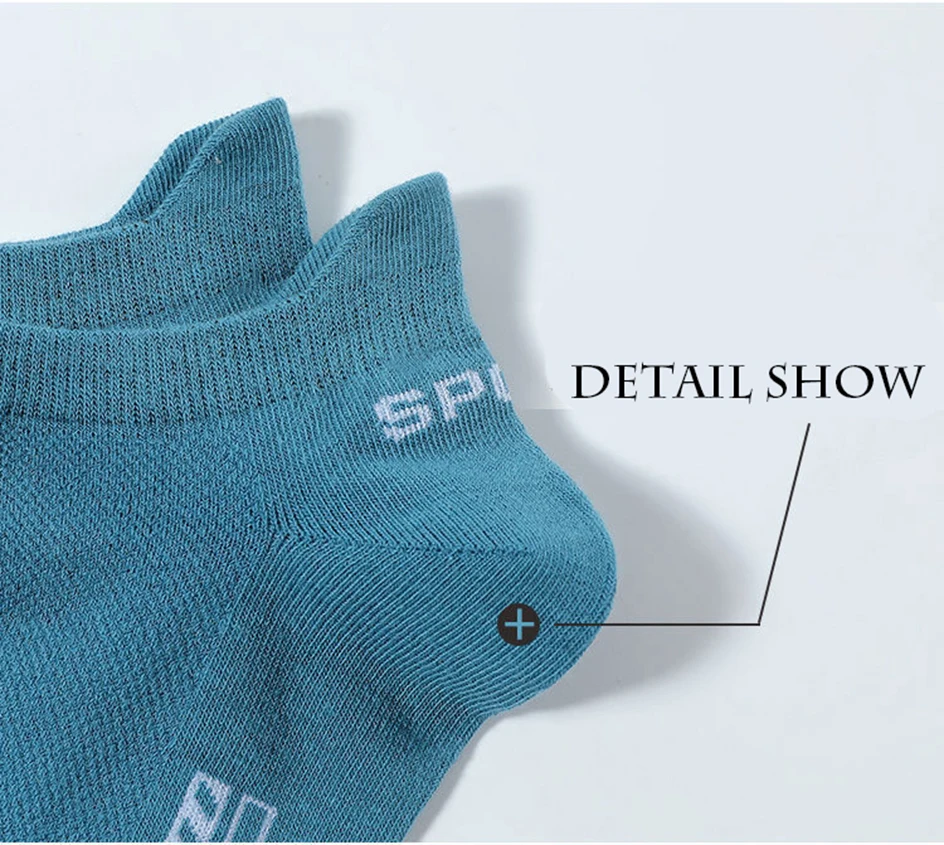 Mens Cotton Ankle Socks - 5 Pairs Breathable Low-Cut Casual Sports Socks
