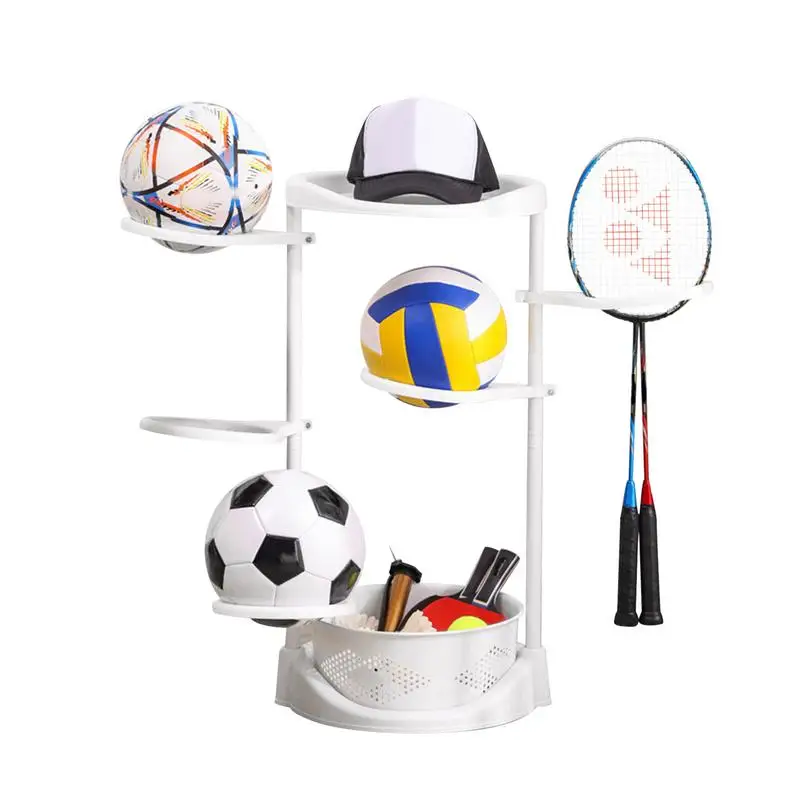 

Soccer Rack Vertical Ball Storage Rack Ball Sports Equipment Storage Rack Metal Ball Display Racks Sturdy Space Saving Sports