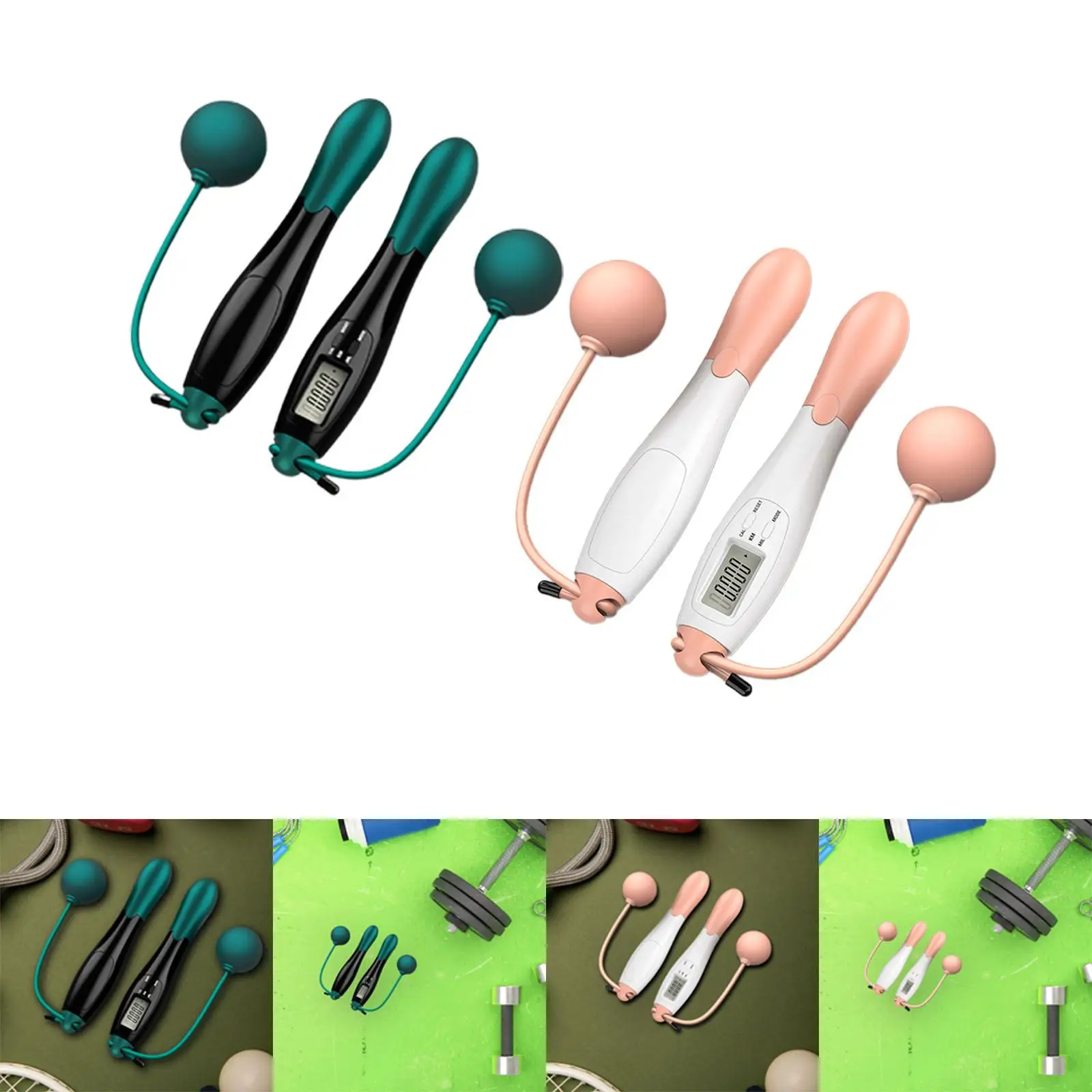 Cordless Jump Rope Smart Weight Loss with Digital Counter Ropeless Skipping Rope Skip Rope for Workout Training Gym Indoor Women