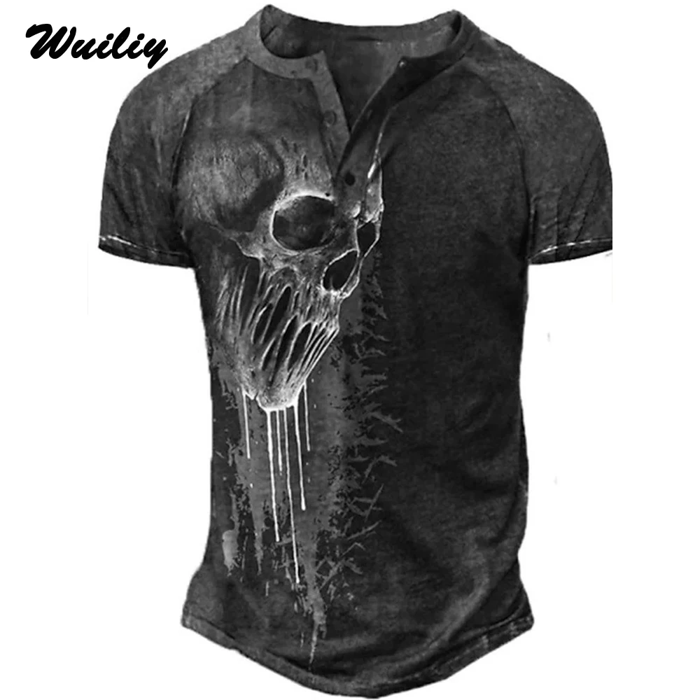 

Men's Henley Solid Color Shirt For Men Novelty T Shirt For 3D Print Graphic Tees Fashion T-Shirt Street Button-Down Pattern Top