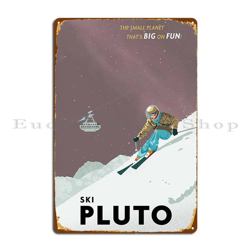 Pluto Travel Poster Metal Sign Wall Design Personalizzato Decorazione Home Wall Decor Tin Sign Poster
