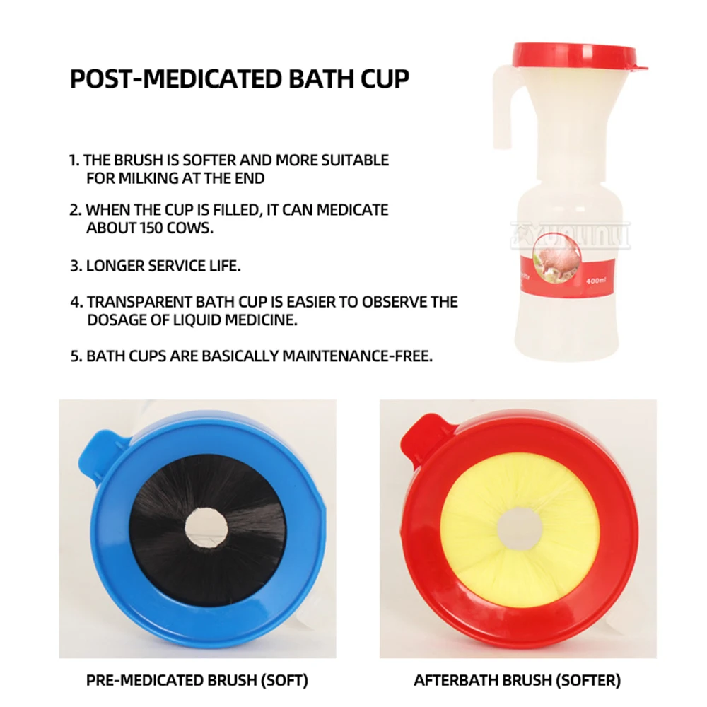 Dairy Cow Medicine Bath Cup Milk Hall Accessories Medicine Bath Bottle Cleaning Disinfection Nipple Saving