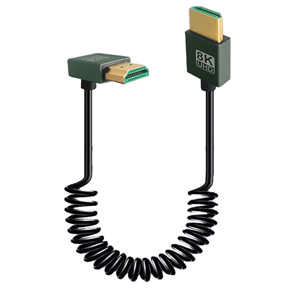 8K HDMI-Compatible To HDMI-Compatible Coiled Cable 48Gbps To Mini/Micro HD Cable Camera/Camcorder/PC/Monitor hdmi cable hdmi adapter cable