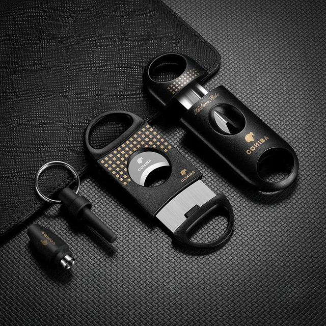 Cigar Cutter Cigar Set Pocket V-Cut Sharp Cigar Scissors Guillotine Portable Travel Cigar Cutting Round Punch Cigar Accessories - Image 3