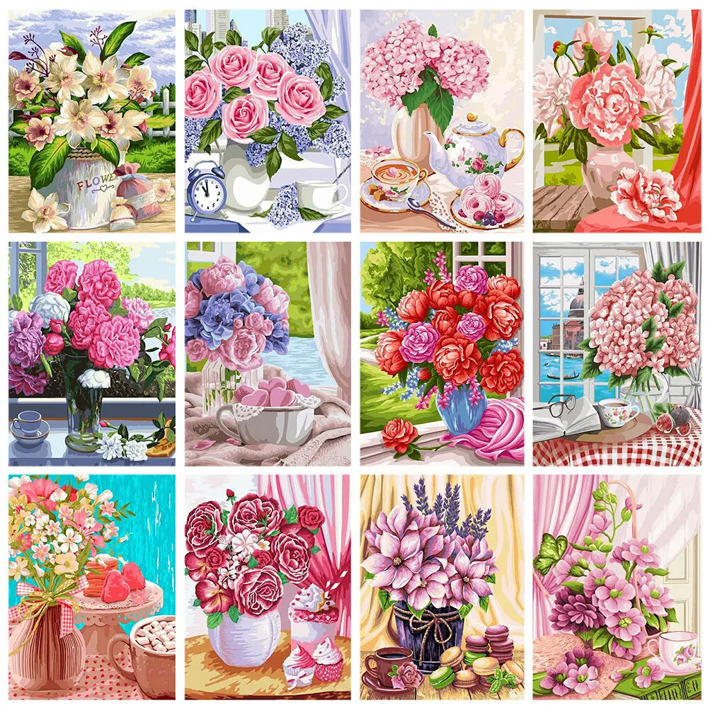 

Miaodu 5D алмазная живопись Роза Новое поступление Алмазная вышивка цветок вышивка крестиком Мозаика Полный Круглый домашний декор стен