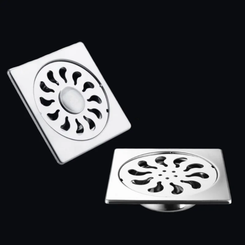 

Stainless Steel Square Round Shower Drain Deodorant Floor Drainer Trap Waste Grates Strainer For Bathroom Hardware Accessories
