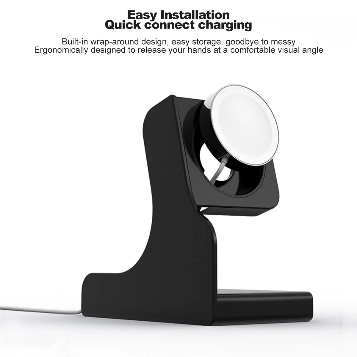 Silicone Charger Stand for Apple Watch Ultra 2 Series 9 8 7 6 5 4 3 2 SE Bracket For IWatch Night Dock Charging Desktop Holder