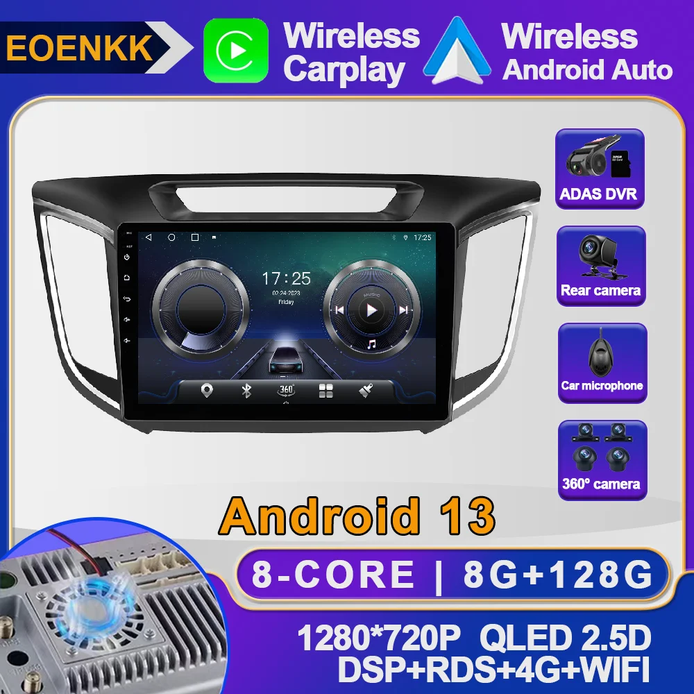 

Автомагнитола 10,1 дюйма, Android 13, для Hyundai Creta ix25 2015-2019, GPS-навигация, RDS, ADAS, 2din, Авторадио, SWC, мультимедиа, 4G, BT