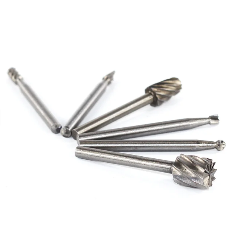HALJIA 6-teiliges HSS-Fräser-Set - 3,17 Mm Schaft, Für Dremel & Rotationswerkzeuge - Zum Gravieren & Entgraten