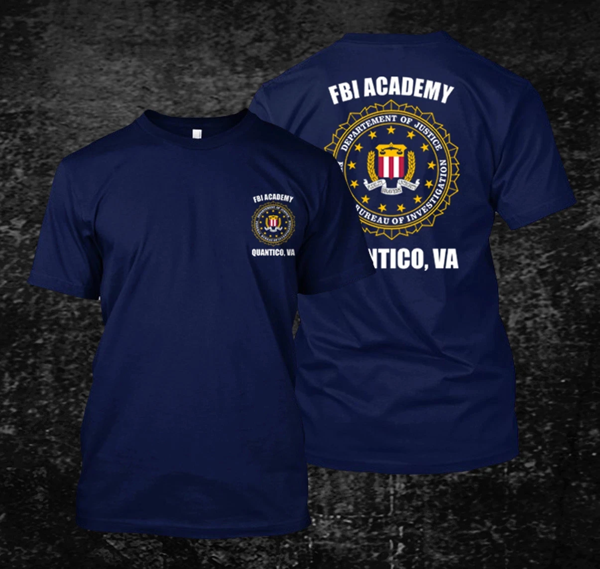2026 FBI-Akademie - Individuelles schwarzes Herren-T-Shirt