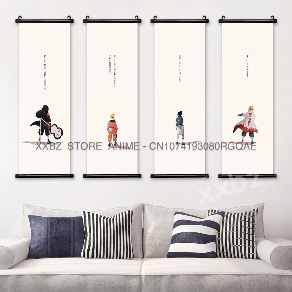 Ninja Legends Anime Wall Art: Uchiha and Kakashi Decorative Canvas