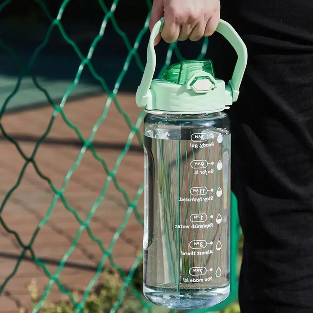 1800ML Travel Water Bottle Teens Sports Water Bottle With Lid Reusable Portable Straw For Teens Gym Outdoor Sports