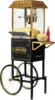 Popcorn Maker Machine - Professional Cart With 10 Oz Kettle Makes Up to 40 Cups - Vintage Theater Style - Black 1