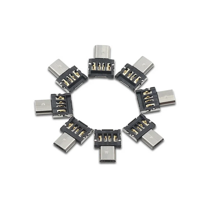1/5pcs Type C to USB Adapter 2.0 Micro USB Male to USB  A Female Data OTG Connector For Samsung Xiaomi Huawei Type USB C Devices