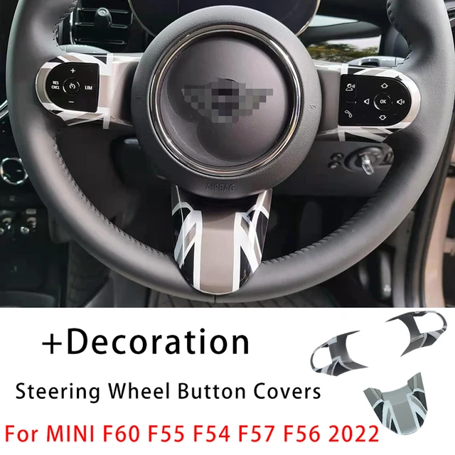 2021 2022 1,5 T Union Jack Lenkrad Panel Multimedia-Taste Abdeckung Für  MINI Cooper F60 F55 F54 F57 F56 aufkleber Zubehör - AliExpress