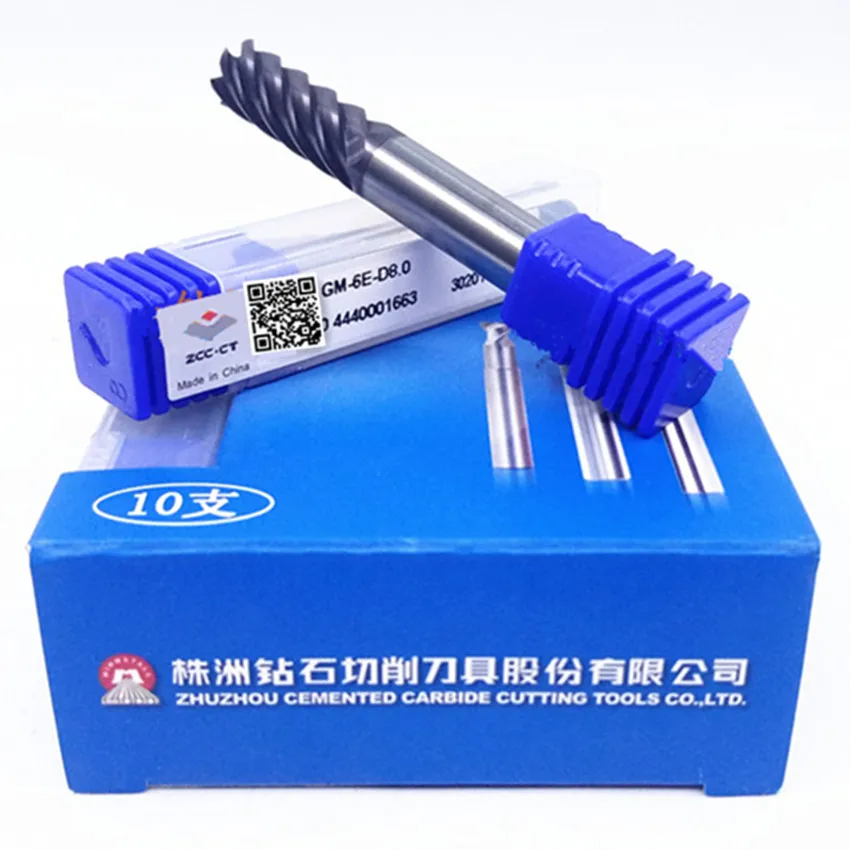 

ZCC.CT GM-6E-D6.0/GM-6E-D8.0/GM-6E-D10.0/GM-6E-D12.0/GM-6E-D16.0/GM-6E-D20.0 фреза с плоским концом и прямым хвостовиком