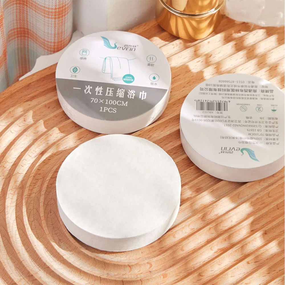 Disposable Bath Towel 70x100cm Disposable Compressed Towel Thicken Cotton Bath Face Towels Washcloth Napkin Tissue Cleaning Compressed Hotel Travel