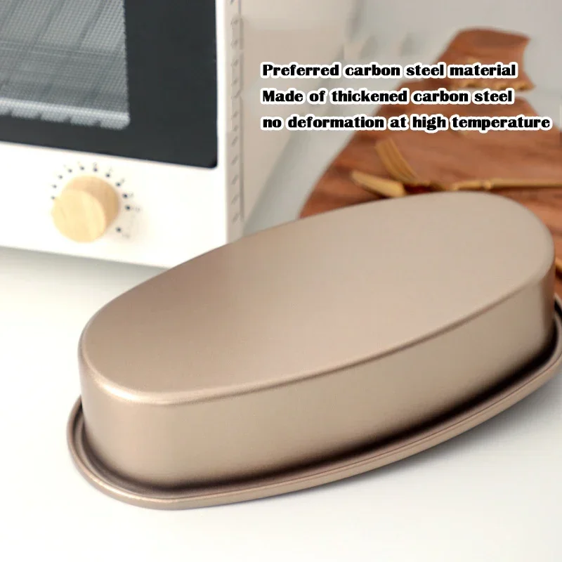 Oval non-stick pan carbon steel cake mold cheesecake bread loaf pan baking mold pie tin baking tools accessories cake mold baking pan baking pan tray bread mold bread baking pan