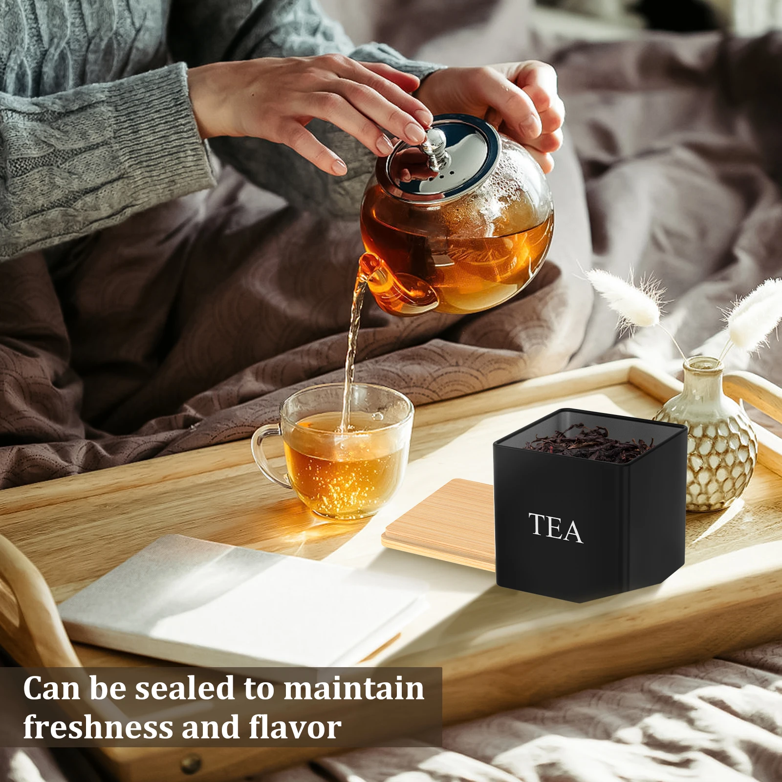 3Pcs Coffee Bean Storage Canisters Tea Sugar Vacuum Sealed Jars Iron Canisters Heat Kitchen Cream Can Airtight Lid 5