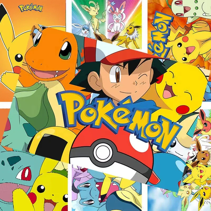 Pokémon Anime Wall Poster, imagem clara, adesivos de parede, decoração para  casa, boa qualidade impressões, papel revestido branco - AliExpress