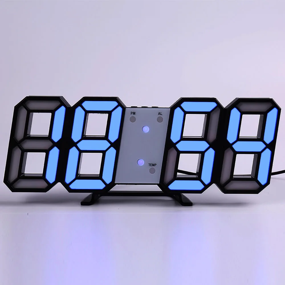 Nordic Wall Clock LED Table Clock Digital Alarm Clocks Date Temperature Home Decoration Creative Watches Digital Wall Clock 