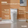 Compact One Piece Toilet with Comfort Chair Seat , Elongated Dual Flush 0.8/1.28 GPF and MAP 1000g, Standard White Toilet Bowl 3