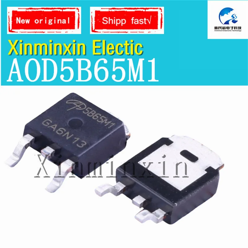 전압 저항: 650V 전류: 10A IC 칩, AOD5B65M1 5B65M1 TO-252-2(DPAK), 오리지널 재고, 10 개/몫, 신제품
