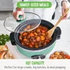 6QT Programmable Slow Cooker, Removable Nonstick Pot, Keep Warm & Digital Timer, Dishwasher Safe Glass Lid & Crock, Slow Cookers 3