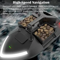 Large Sonar 40GPS Auto Return RC Bait Boat 500M Fixed Speed Cruise Waterproof 3Hopper GPS Smart Remote Control RC Fishing Boat 2