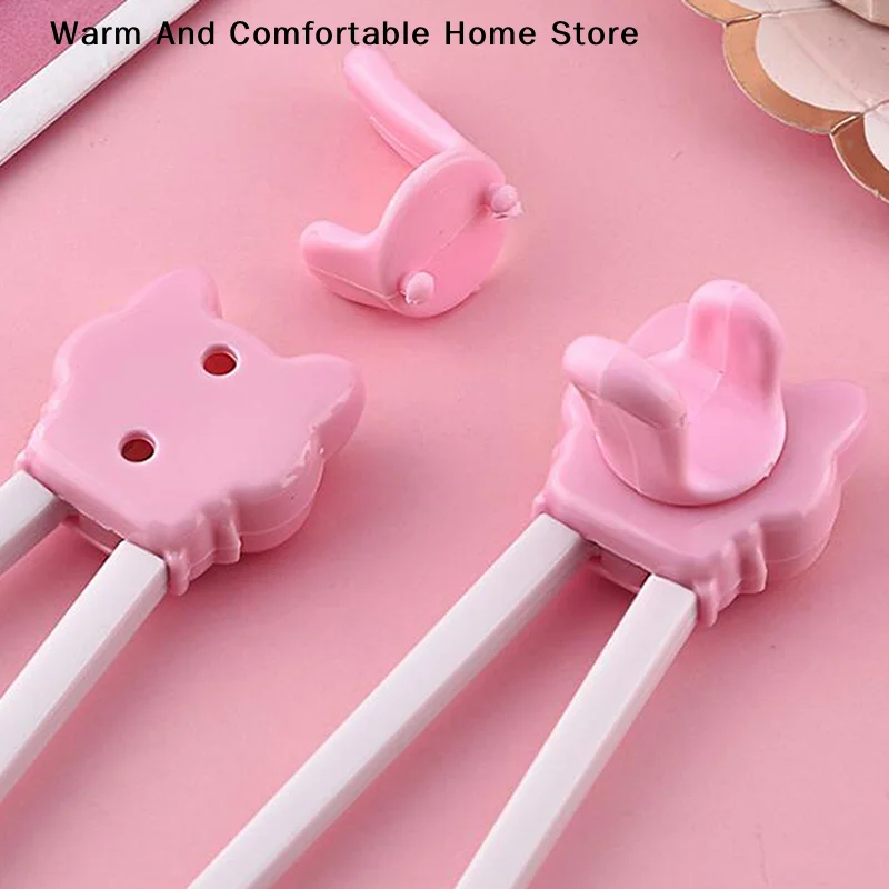 Cartoon Animal Head Children's Training Chopsticks - Reusable and Safe Tableware