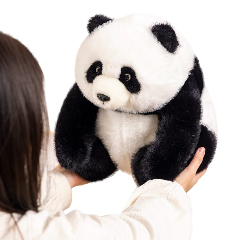 New Lovely Creative All Size Artificial Sitting Panda Soft Plush Toy Accompany Doll Girls Kids Birthday Christmas Halloween Gift