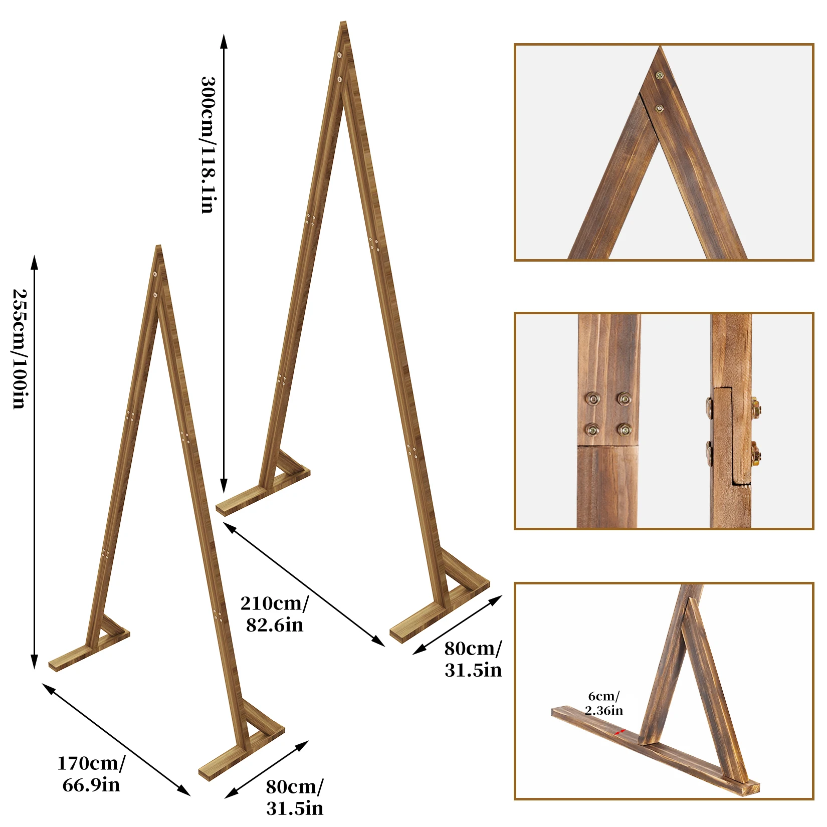 Wooden Wedding Arch Stand 2 Pack for Outdoor Garden Plants Party Venue wedding arch stand
