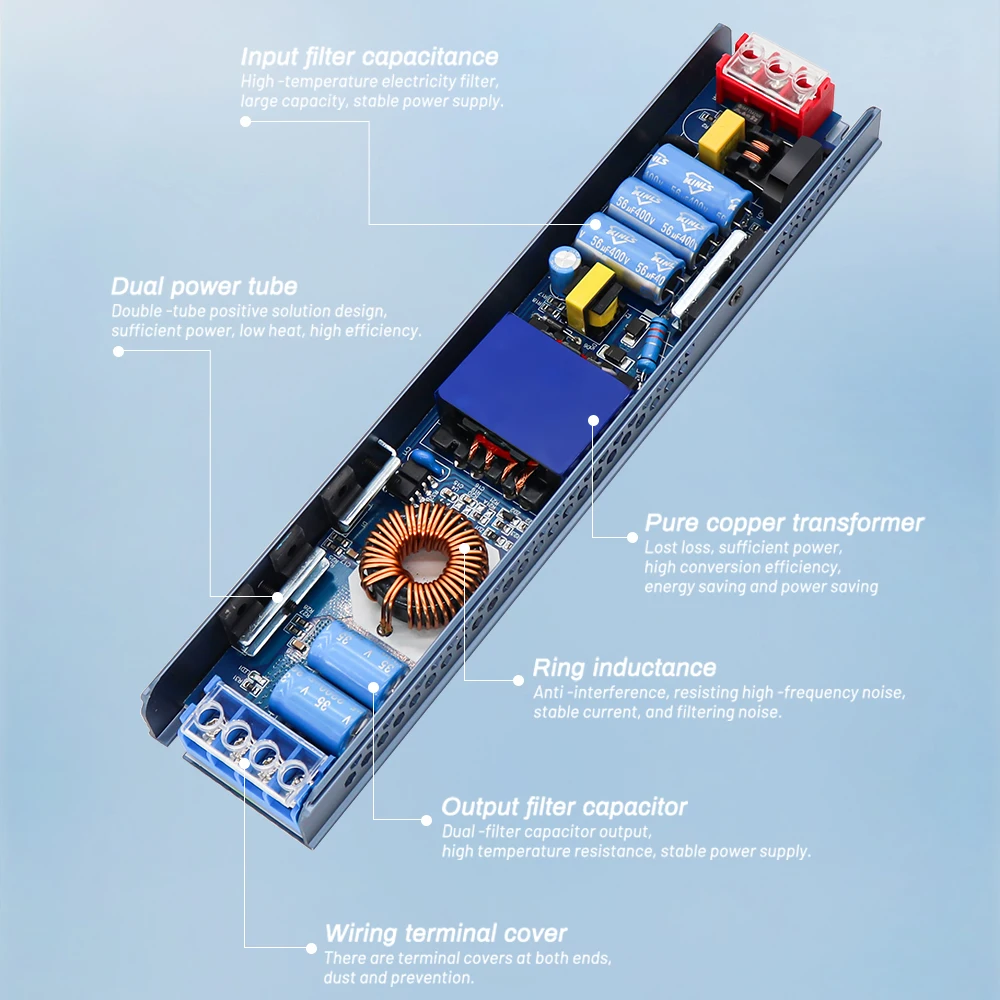 12V 24V LED-Netzteil 500W 400W 300W 200W W 60W LED-Treiber AC/DC-Transformator-Wandler für LED-Streifen Innen beleuchtung