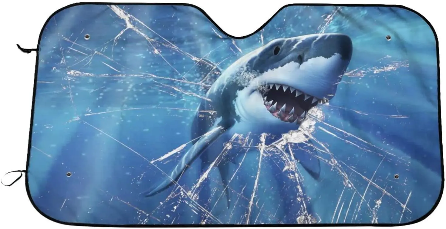 

Автомобильный солнцезащитный козырек Shark для лобового стекла, солнцезащитный козырек для лобового стекла, солнцезащитный козырек для лобового стекла автомобиля, защита от солнца в салоне автомобиля, F