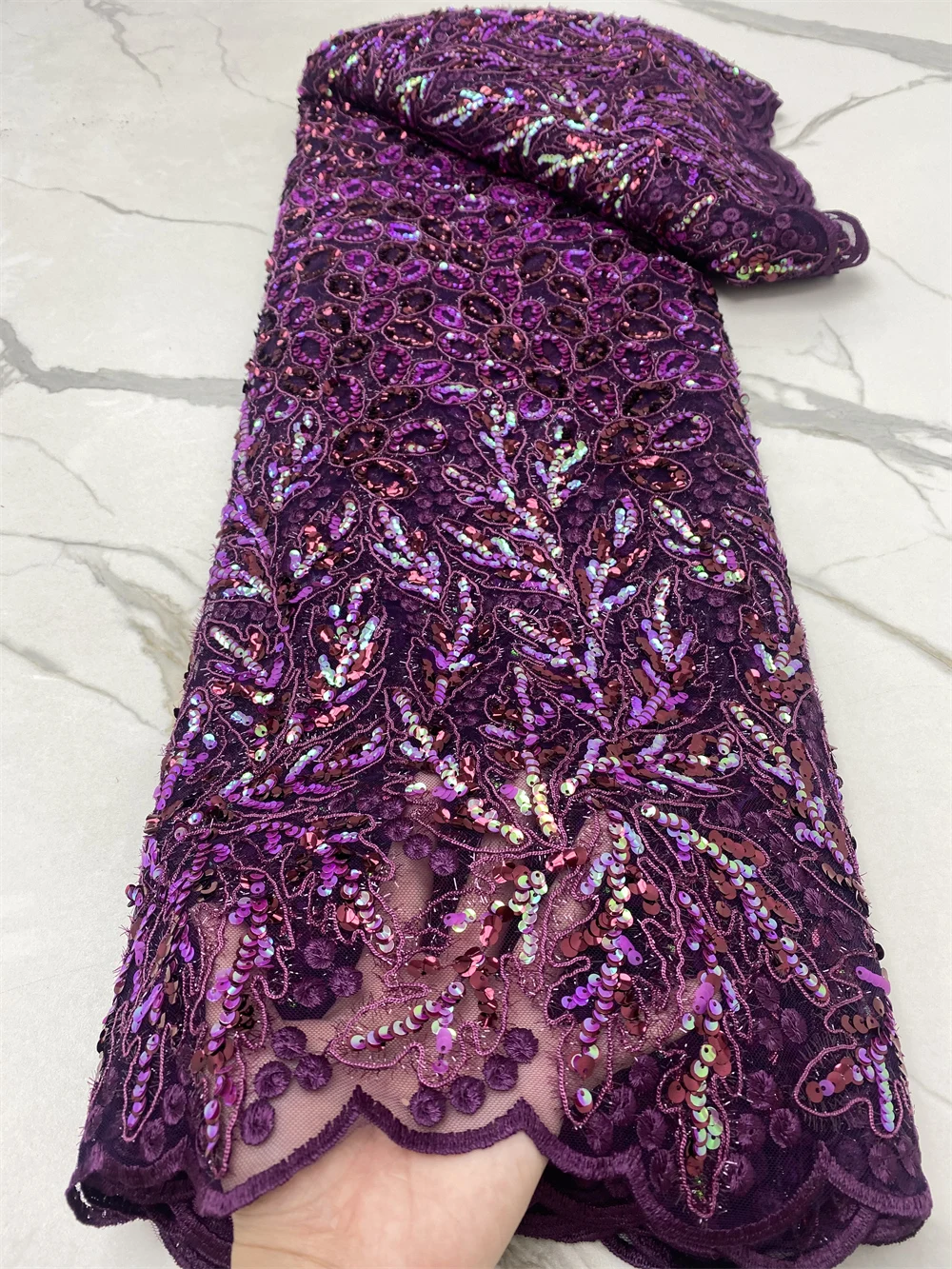 

African Lace Fabric 2023 High Quality Lace Embroidery Sequins French Net Lace Tulle Mesh Fabrics Pure White Lace Wedding 4598B