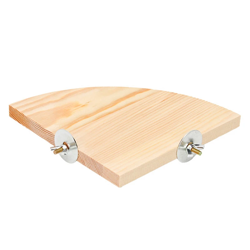 Parrot Hamster Stand Board Pet Bird Parrot Wooden Platform Bracket Toy Hamster Branch Perch Bird Cage Toy Pet Stand Board
