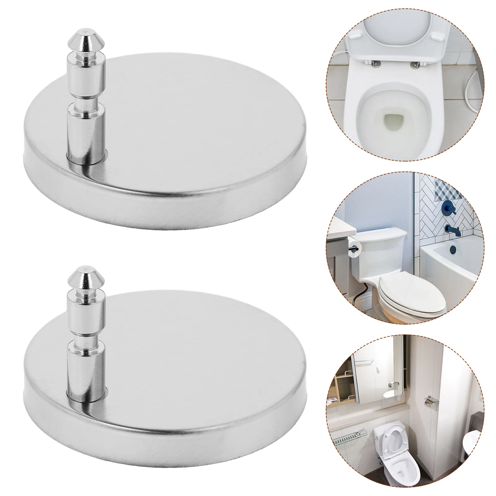2 Sets Hinges Toilet Seat Accessories Lid Connect Intelligent Fixing Screws Potty for